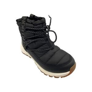 The North Face Women's Thermoball Lace Up Boots Black/Gardenia White - Medium